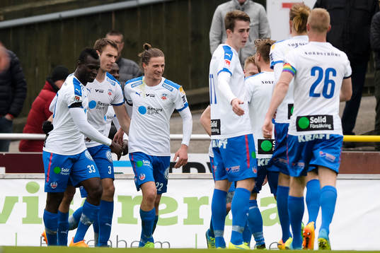 Helsingborgs spelare jublar