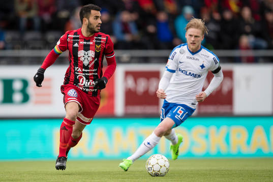 Östersunds Brwa Nouri mot Norrköpings Karl Holmberg