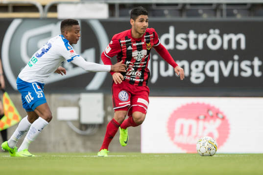 Östersunds Hosam Aiesh mot Norrköpings Niclas Eliasson