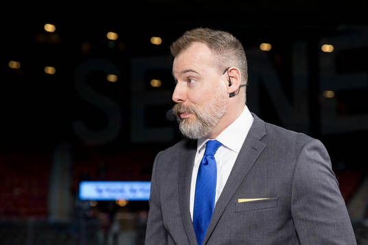 Sveriges förbundskapten i ishockey Rickard Grönborg innan