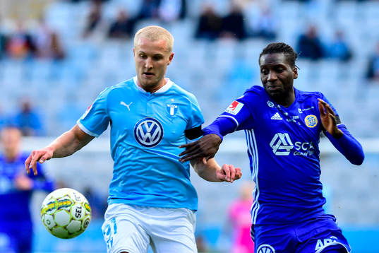 Malmö FFs Franz Brorsson och Sundsvalls Peter Wilson