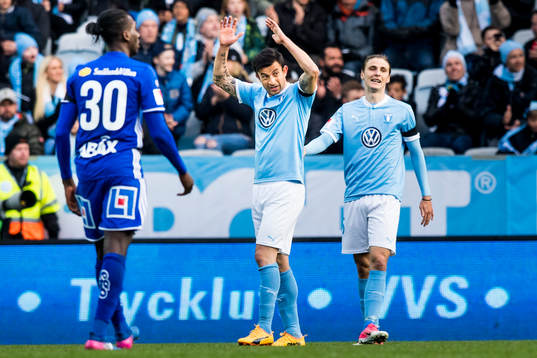 Malmö FFs Behrang Safari och Pawel Cibicki deppar