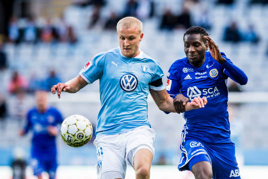 Malmö FFs Franz Brorsson och Sundsvalls Peter Wilson
