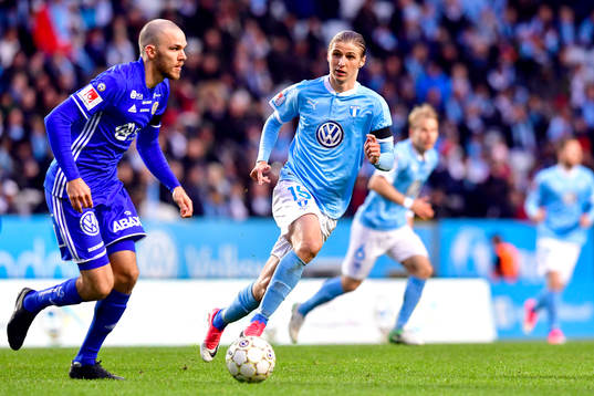 Sundsvalls Eric Björkander och Malmö FFs Pawel Cibicki
