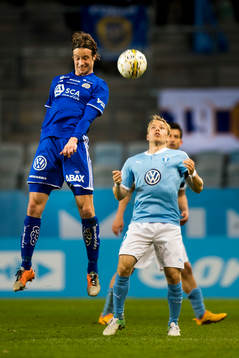 Sundsvalls Linus Hallenius och Malmö FFs Oscar Lewicki
