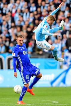 Sundsvalls Smajl Suljevic och Malmö FFs Anders Christiansen