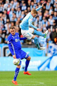 Sundsvalls Smajl Suljevic och Malmö FFs Anders Christiansen