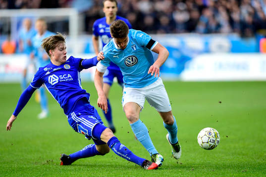 Sundsvalls Eric Björkander och Malmö FFs Markus Rosenberg