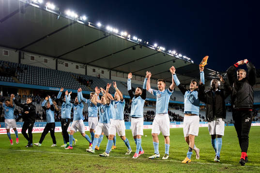 Malmö FFs spelare jublar