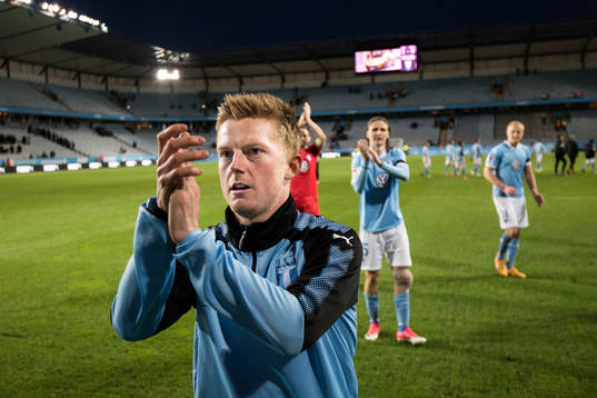 Malmö FFs Anders Christiansen tackar publiken