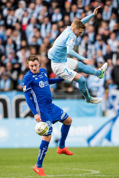 Sundsvalls Smajl Suljevic och Malmö FFs Anders Christiansen