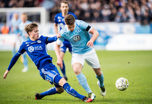 Sundsvalls Eric Björkander och Malmö FFs Markus Rosenberg