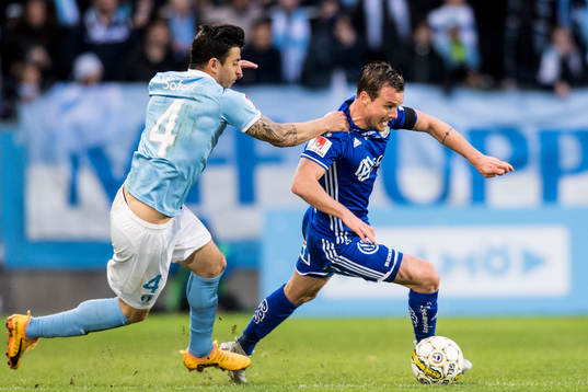 Malmö FFs Behrang Safari och Sundsvalls Eric Larsson