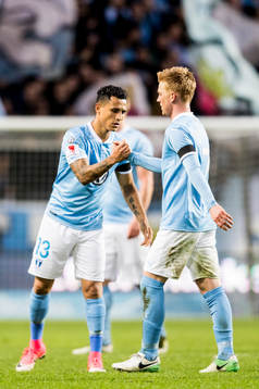 Malmö FFs Yoshimar Yotún och Anders Christiansen
