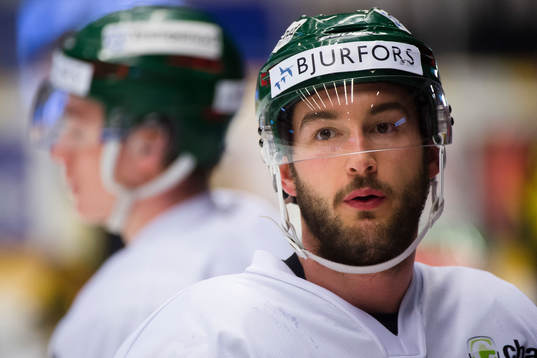 Frölundas Casey Wellman före semifinal 6 i SM-slutspelet