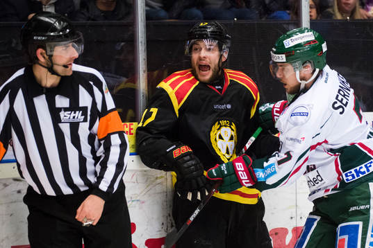 Brynäs Jonathan Pudas och Frölundas Robin Figren