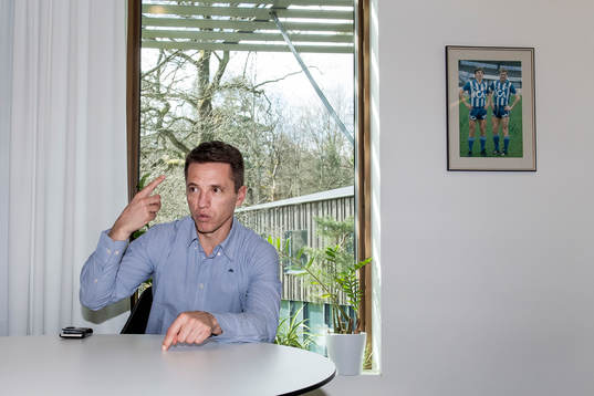 Sportchef Mats Gren på sitt kontor på Kamratgården
