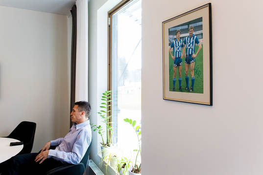 Sportchef Mats Gren på sitt kontor på Kamratgården