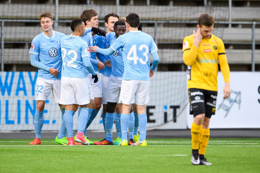 Malmö FFs spelare jublar