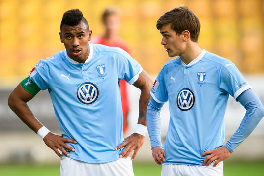 Malmö FFs Luis Felipe Carvalho da Silva och Pavle Vagic