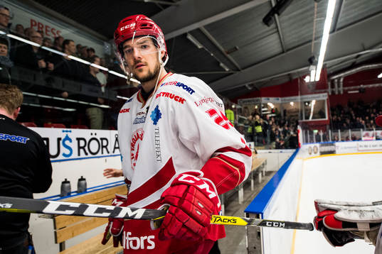 Trojas Jesper Eriksen deppar när han lämnar isen