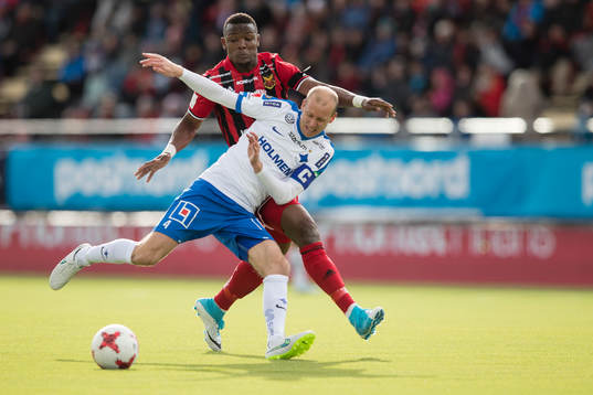 Norrköpings Andreas Johansson mot Östersunds Alhaji Gero