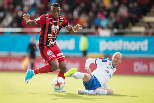 Norrköpings Andreas Johansson mot Östersunds Alhaji Gero