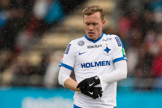 Norrköpings Gudmundur Thorarinsson deppar