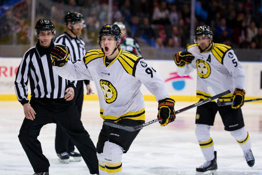 Brynäs Oskar Lindblom jublar