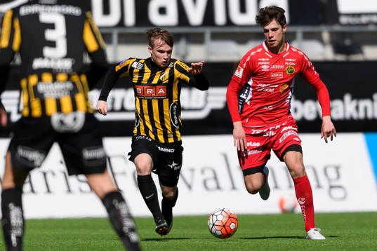 Elfsborgs Joakim Engström och Häckens Theo Kornbakk