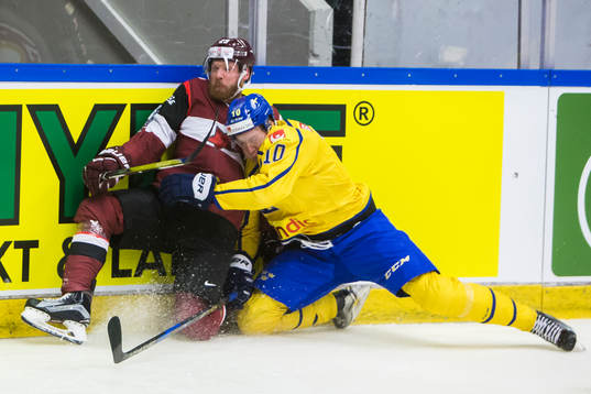 Sveriges Victor Ejdsell och Lettlands Aleksandrs Jerofejevs