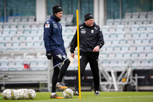 IFK Göteborgs Mikkel Diskerud och tränare Jörgen