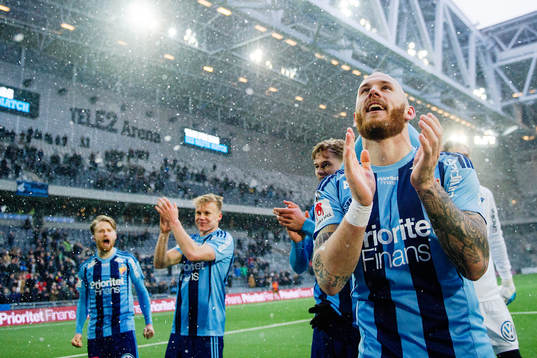 Djurgårdens Magnus Eriksson jublar