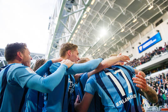 Djurgårdens Kerim Mrabti, Felix Beijmo och Gustav Engvall