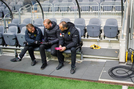 Elfsborgs manager Magnus Haglund och tränare Jan Mian