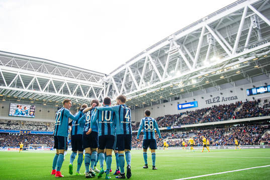 Djurgårdens spelare jublar