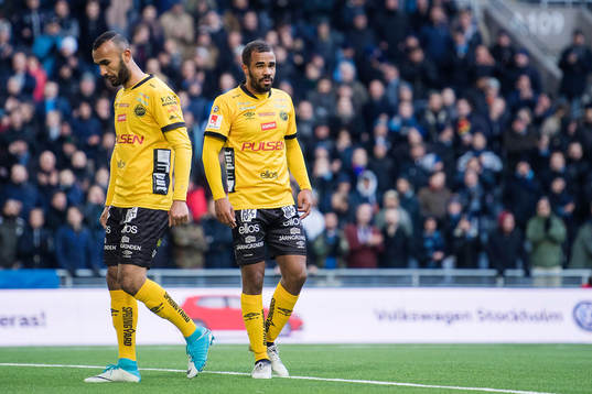 Elfsborgs Issam Jebali och Alex Dyer deppar
