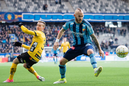 Elfsborgs Adam Lundqvist och Djurgårdens Magnus Eriksson