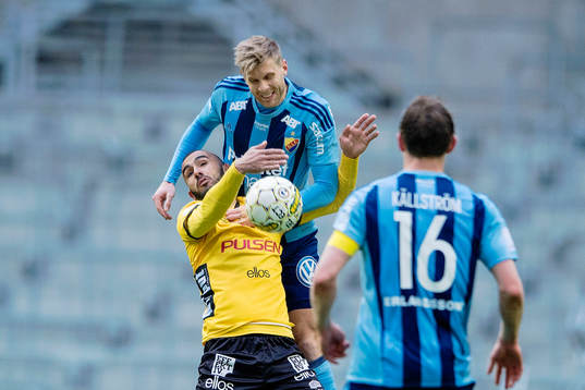 Elfsborgs Issam Jebali och Djurgårdens Niklas Gunnarsson