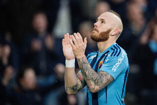 Djurgårdens Magnus Eriksson jublar