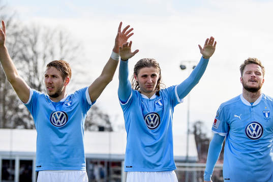 Malmö FFs Anton Tinnerholm, Pawel Cibicki och Franz