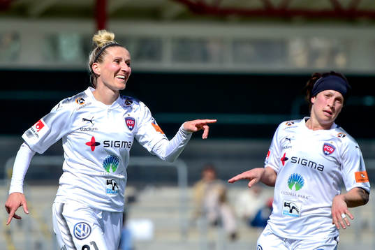 Rosengårds Anja Mittag jublar