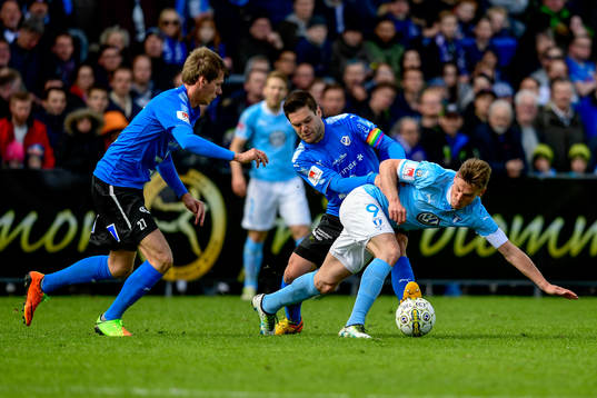 Halmstads Ivo Pekalski och Malmö FFs Markus Rosenberg