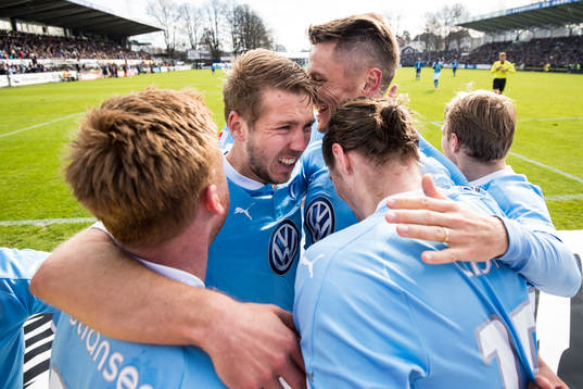 Malmö FFs Anton Tinnerholm, Markus Rosenberg och Oscar