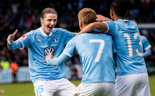 Malmö FFs Pawel Cibicki jublar