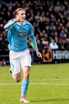 Malmö FFs Pawel Cibicki jublar