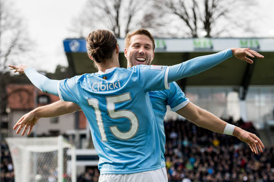 Malmö FFs Pawel Cibicki jublar