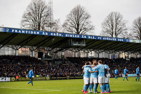 Malmö FFs spelare jublar