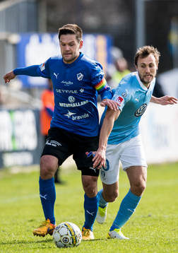 Halmstads Ivo Pekalski och Malmö FFs Magnus Wolff Eikrem