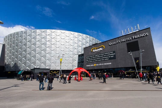 Exteriör av Friends Arena